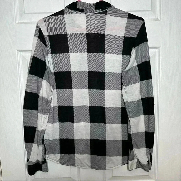 Ardene Button Up Shirt Plaid Black & White Size Large - Picture 12 of 16